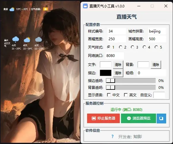 vMix实时天气工具 vMix实时天气工具